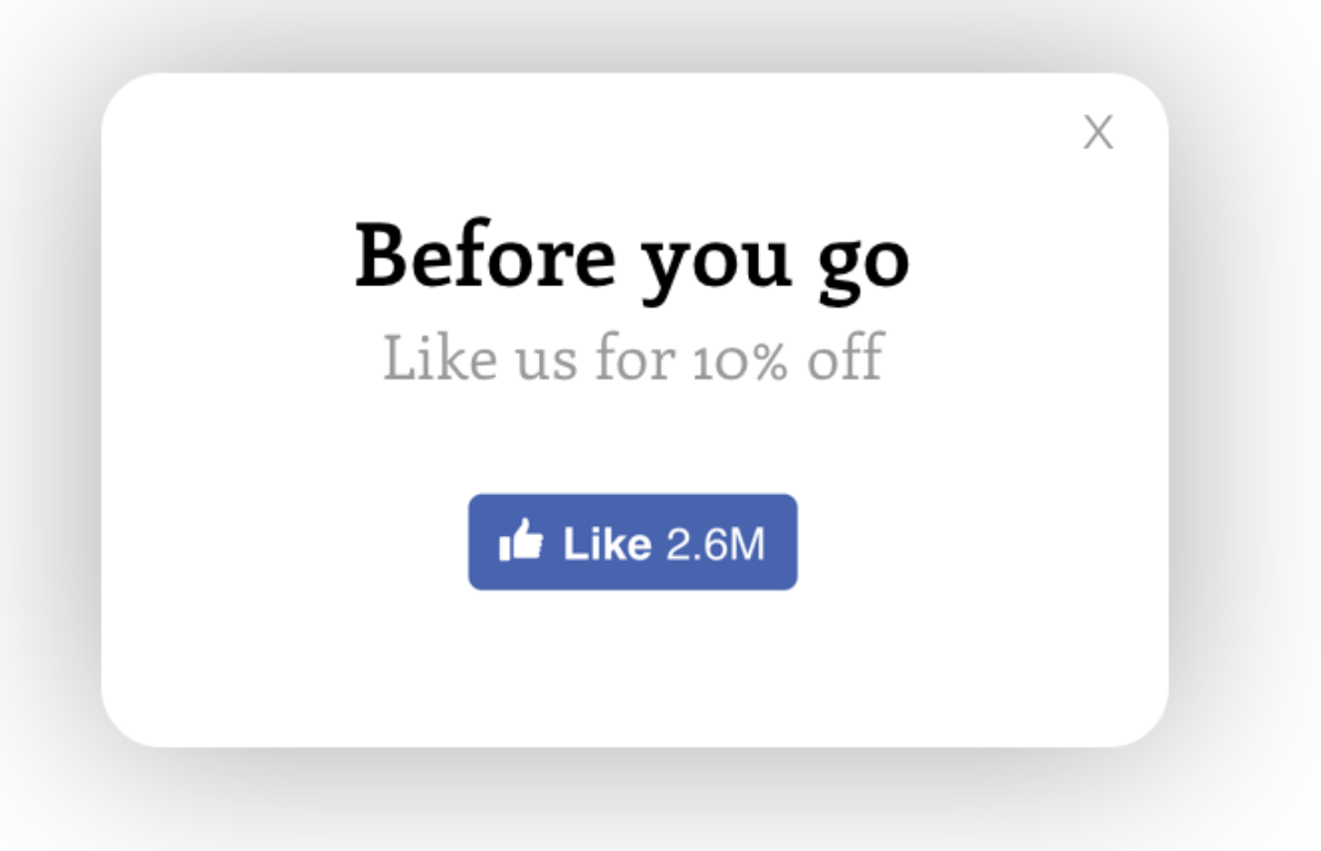 facebook likes popup app