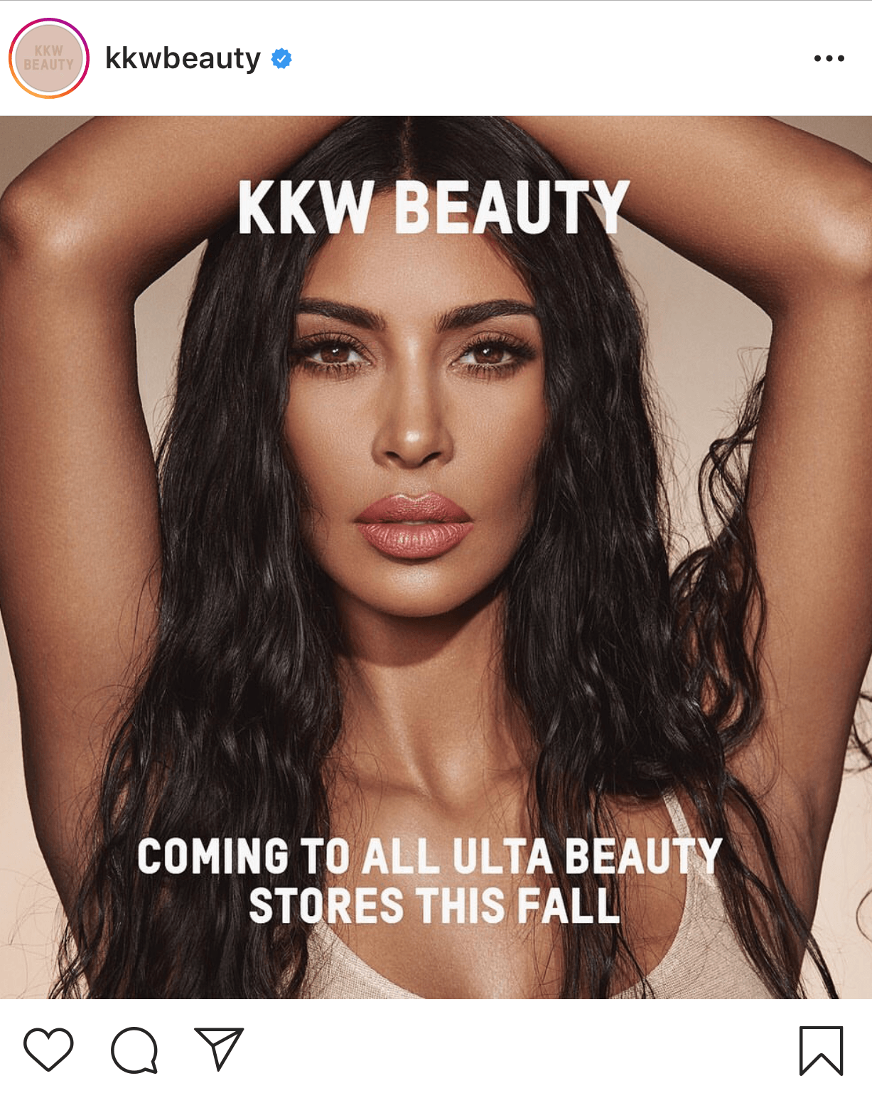 KKW beauty instagram account