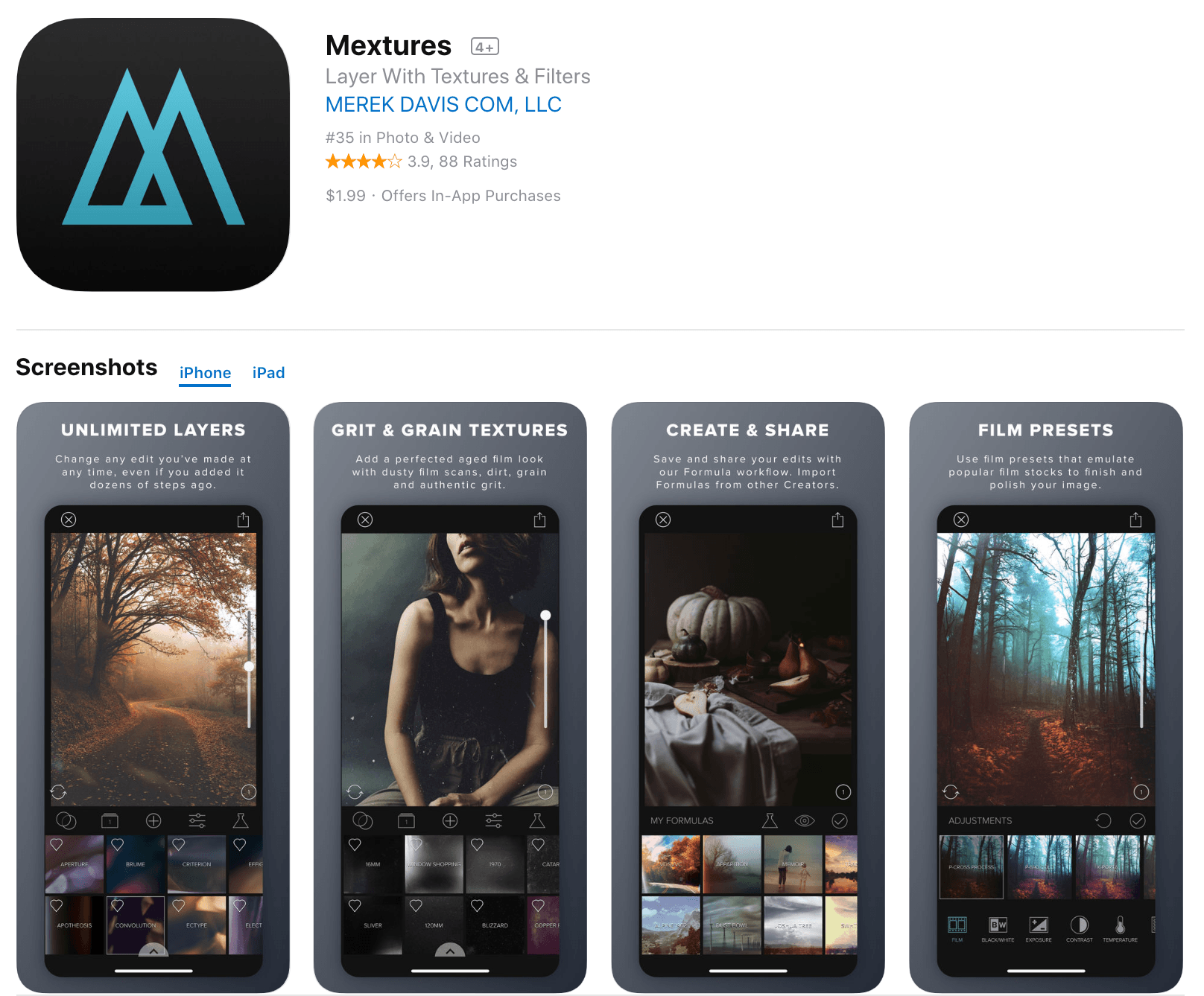 Mextures Photo Editing App